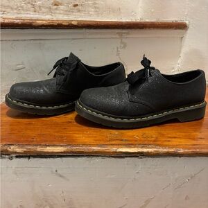 Dr. Martens Black Sparkle Loafers